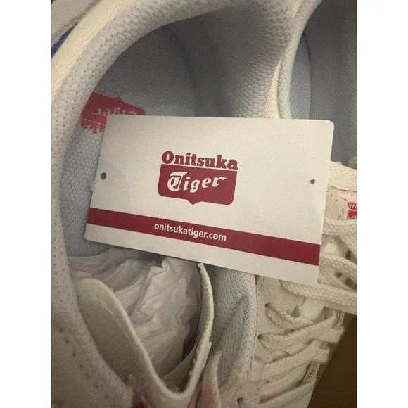 NEW Onitsuka Tiger California 78 Ex Cream Blue Red Mens Size 10.5 Shoes Sneakers - Picture 6 of 6
